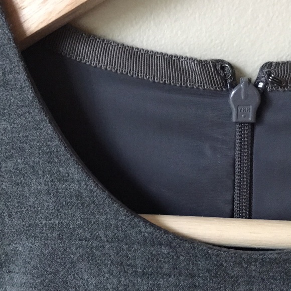 J.Crew tall pleated sheath grey dress - Picture 8 of 9